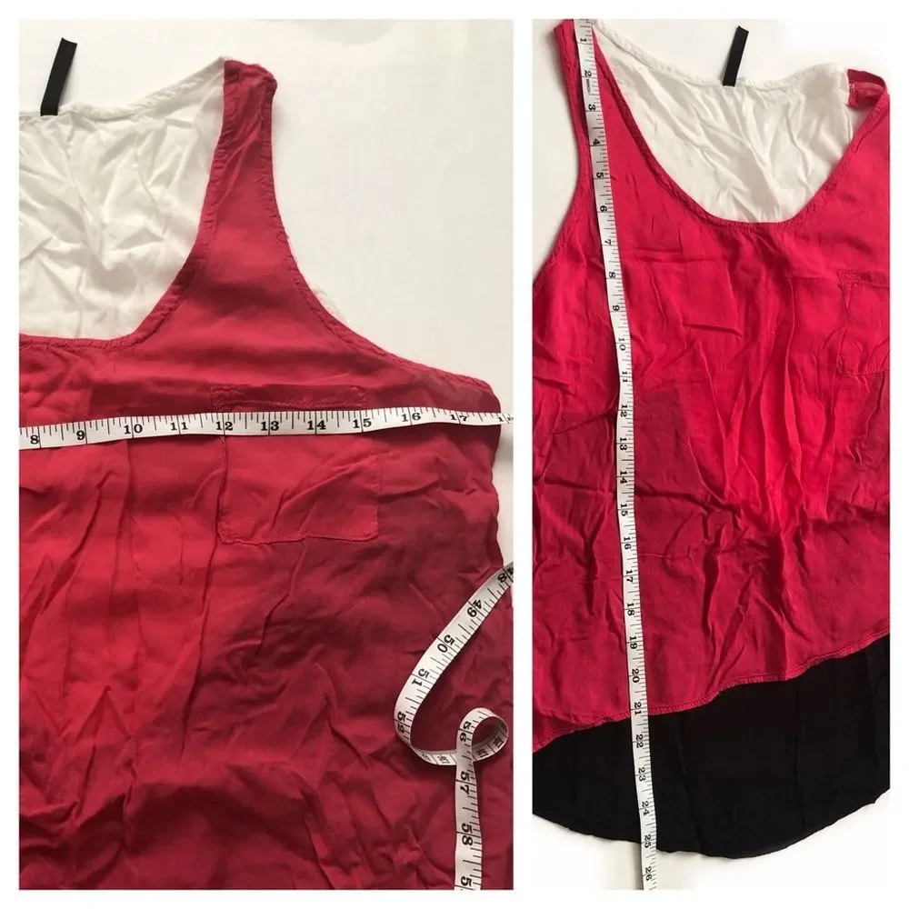 Multi-colored Hi-Low Open Back Tank Top Size L